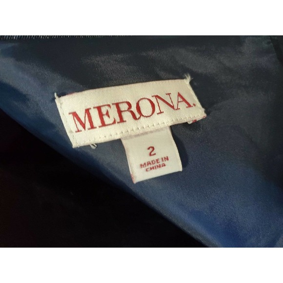 Merona Women's Solid Blue Cotton Off the Shoulder Short Length Dress Size 2 - Picture 7 of 10